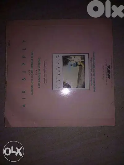 Air supply making love out of nothing 45 single vinyl