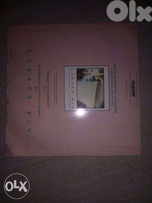 Air supply making love out of nothing 45 single vinyl 0