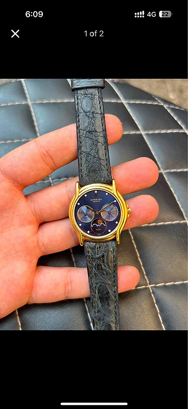 like new raymond weil chrono moonface 220$