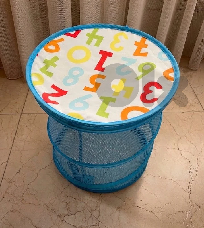 Toy Storage Bin with Colorful Number Lid