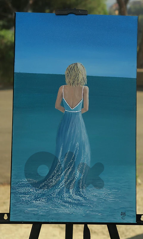 acrylic painting لوحة رسم يد بالاكريليك