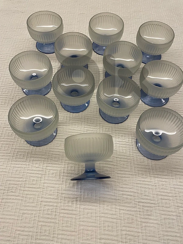 beautiful blue ice cream cup