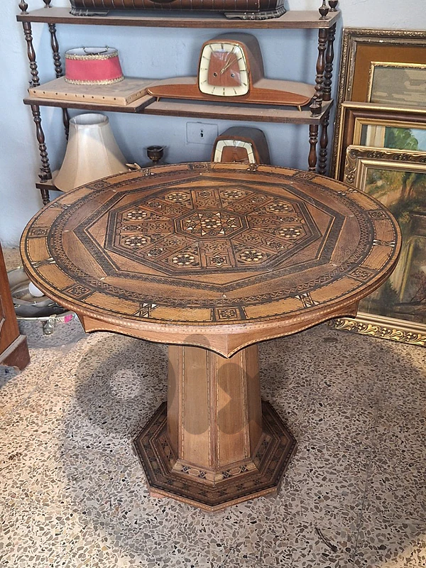 antique eastern mother of pearl table