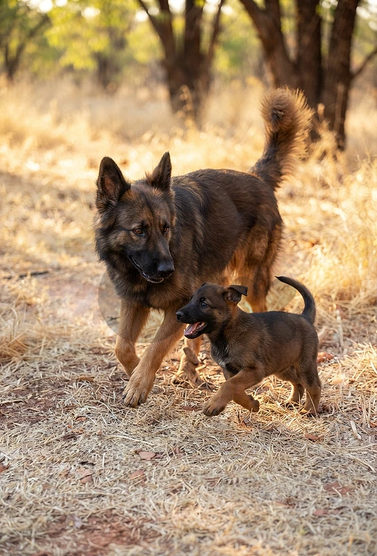 German Shepherd + Belgium Malinois