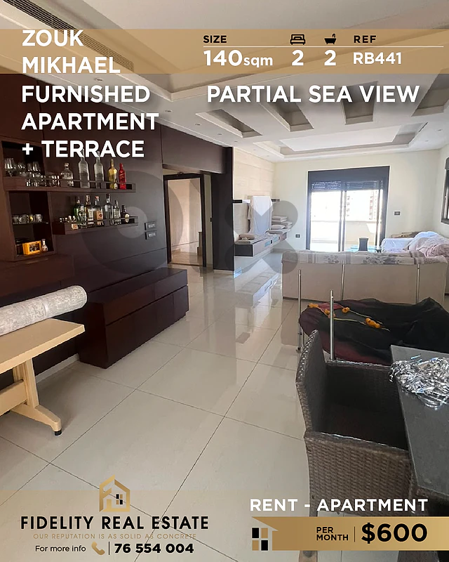 Apartment for rent in Zouk Mikael RB441 شقة  للإيجار في زوق مكايل