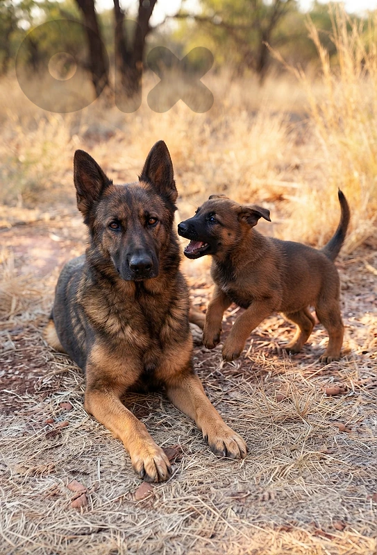 German Shepherd + Belgium Malinois