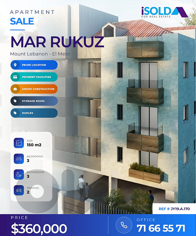 PROJECT UNDERCONSTRUCTION IN MAR ROUKOZ PRIME LOCATION!