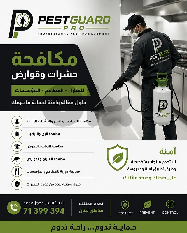 pest control services مكافحة الحشرات
