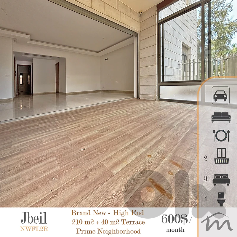 Jbeil | Brand New 210m² + 40m² Terrace | High-End BLD | Prime Location Jbeil | Brand New 210m² + 40m² Terrace | High-End BLD | Prime Location