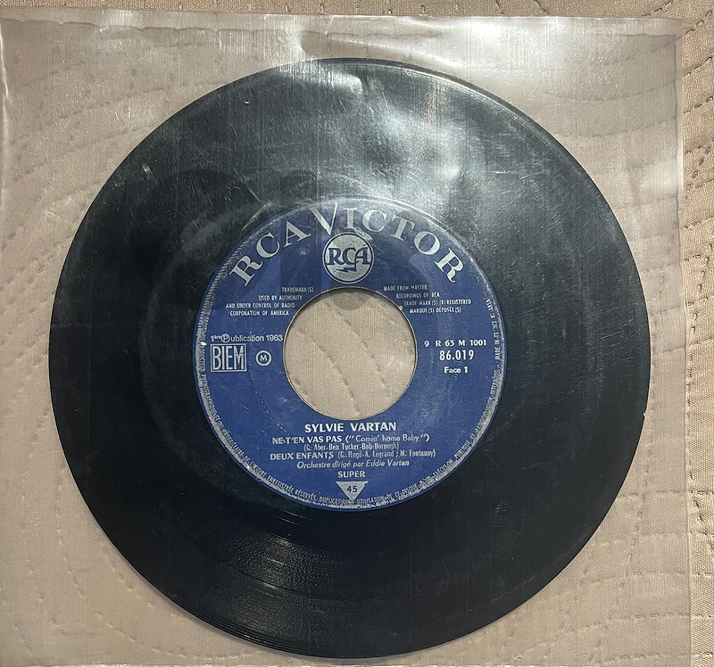 45 RPM Vinyl Sylvie Vartan "Ne t'en vas pas"