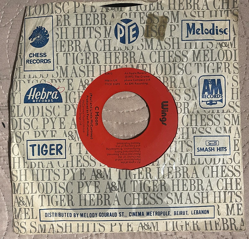 45 RPM Vinyl Paul McCartney "C Moon"