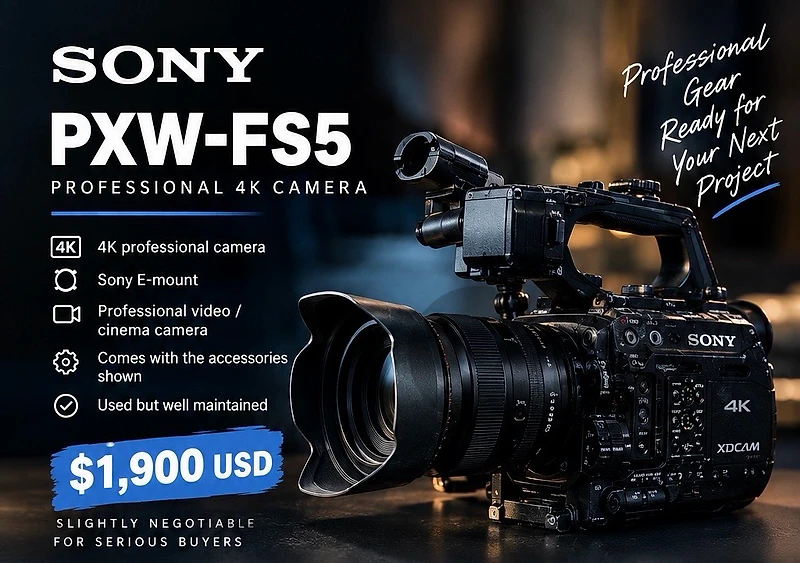 Sony PXW-FS5 4K Professional Cinema / Video Camera
