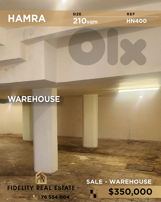 Warehouse for sale in Hamra HN400 مستودع للبيع في الحمرا