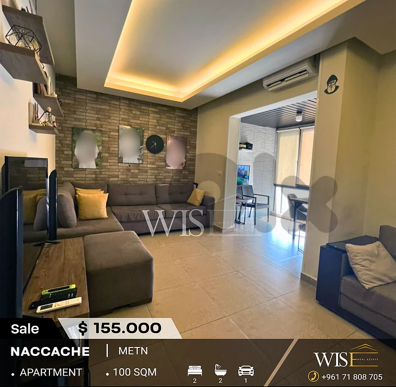 🏠 Modern 100 SQM Apartment for SALE in Naccache!