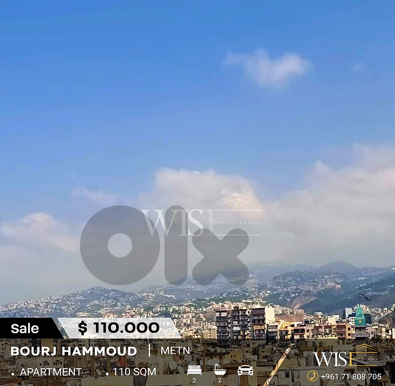 🏡 Fully Furnished 110 SQM Apartment for SALE in Bourj Hammoud!