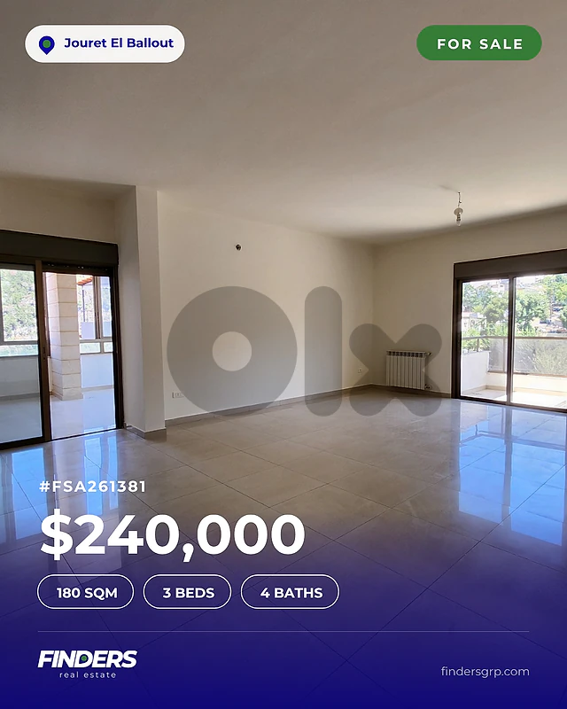 Apartment for sale in Jouret El Ballout! شقة للبيع في جورة البلوط!