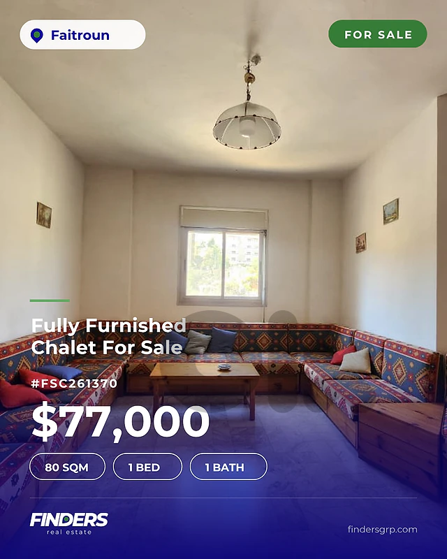 Chalet for sale in Faitroun! شاليه للبيع في فيطرون!