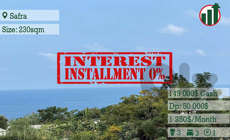 Duplex for Sale in Safra with Payment Facilities & Open Sea View !!