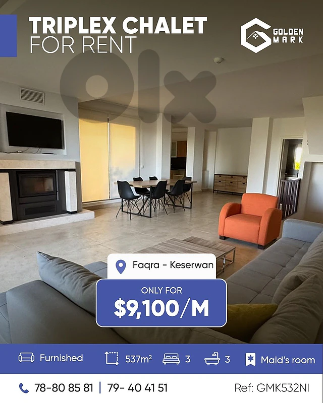 GMK532NI - Chalet Triplex For Rent  In Faqra - شاليه   للإيجار