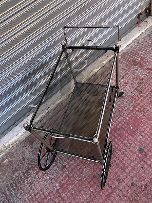 vintage chrome trolley bar . 160$