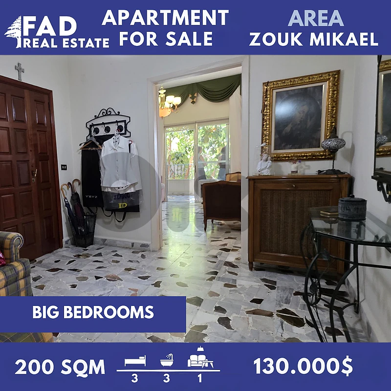 Apartment For Sale in Zouk Mikael شقة للبيع في ذوق مكايل