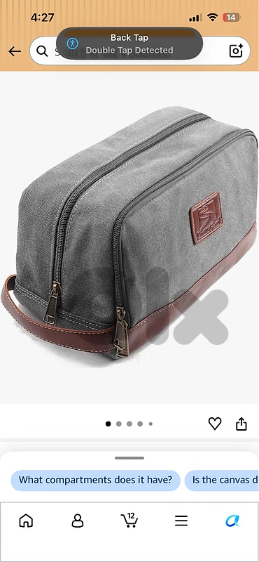Travel Toiletry Bag for Men and Women, Canvas Toiletry