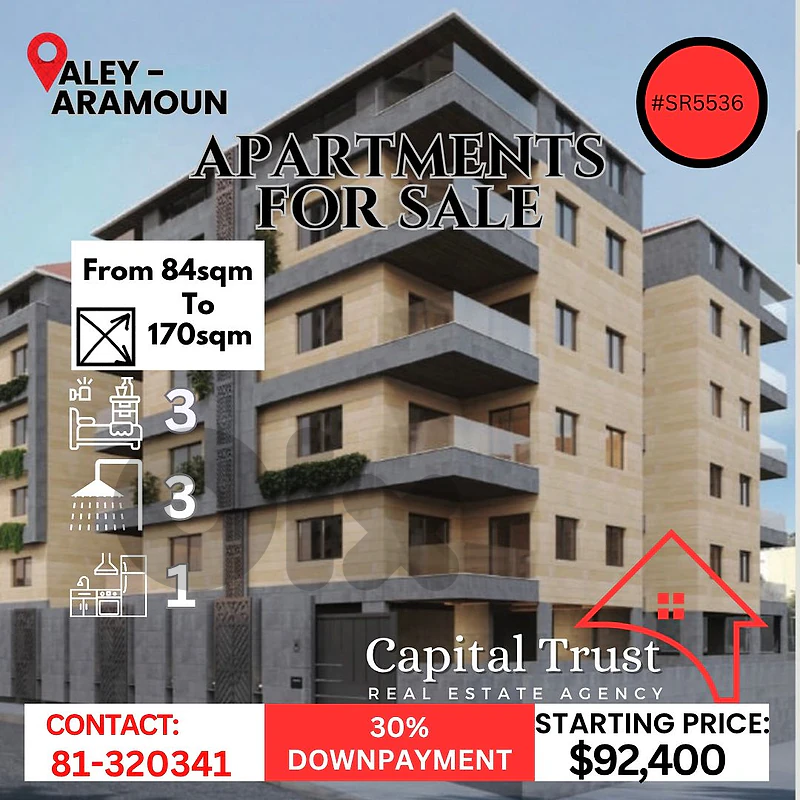 Under Construction Apartments For Sale In Aramoun شقق للبيع في عرمون Under Construction Apartments For Sale In Aramoun شقق للبيع في عرمون