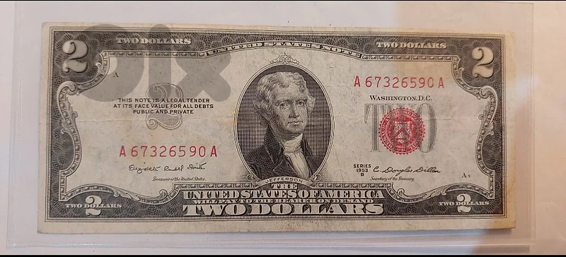 USA two dollars Banknote 1953