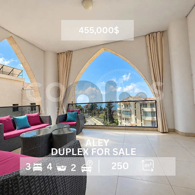 Breath taking duplex for sale In the heart of Aley 200 sqm +150 sqM Breath taking duplex for sale In the heart of Aley 200 sqm +150 sqM