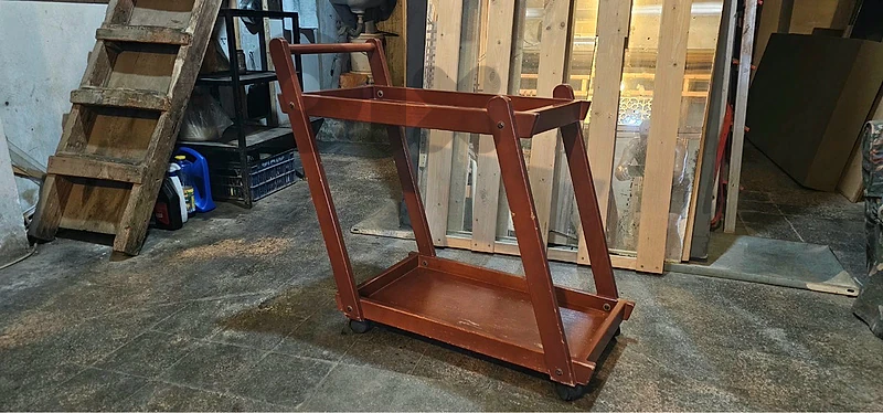 Wooden Tea Serving Trolley