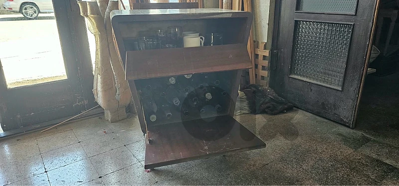 Handmade Antique Wooden Wine Cabinet