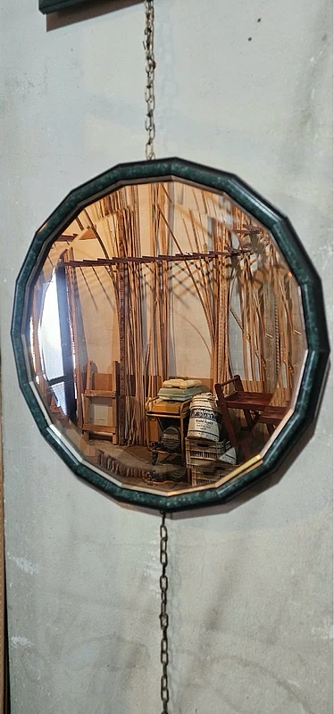 Antique Octagonal Hanging Mirror