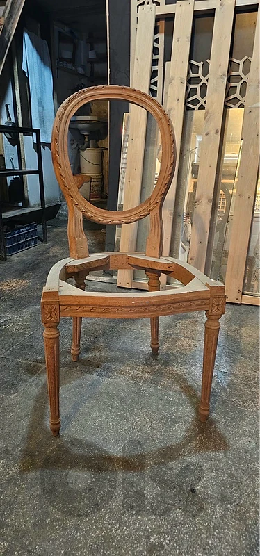 Handmade Carved Wooden Chair
