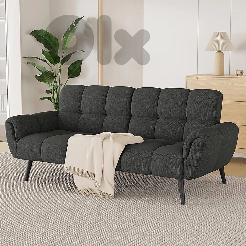Modern convertible linen futon sofa bed, comfortable sofa