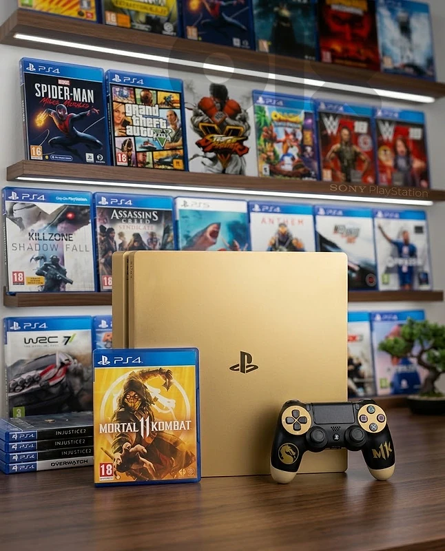 ps4 slim 500GB Limted exetion Gold    with 5 Game 200$