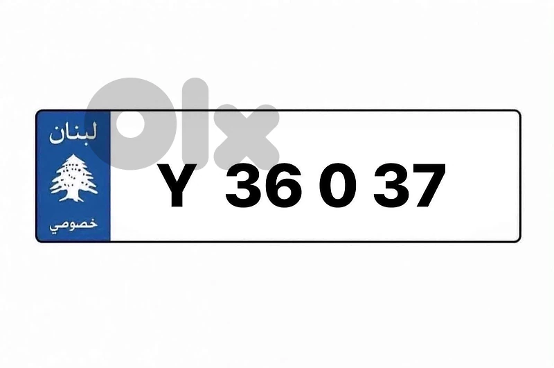 Y 36037 Car Plate