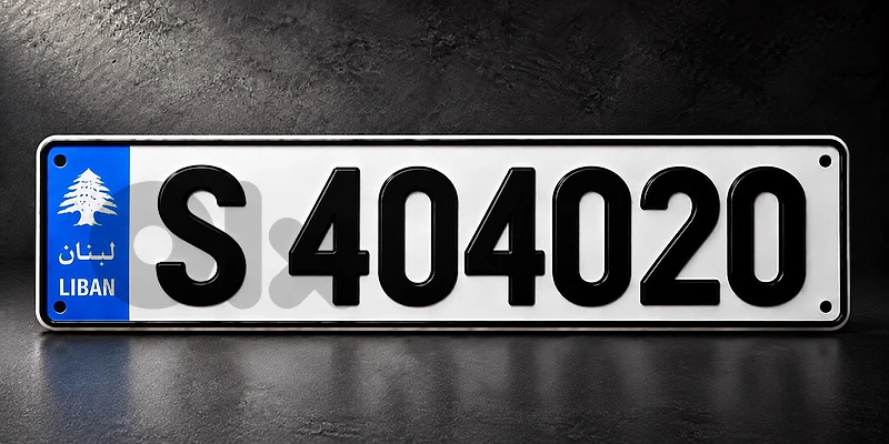 Gold 6 digits plate number