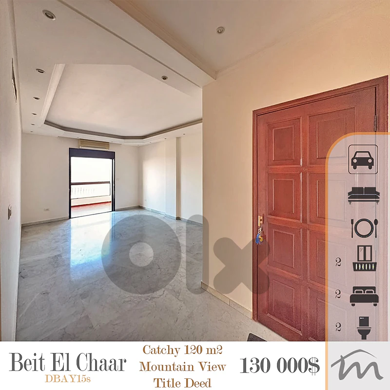 Beit El Chaar | Decorated 120m² Apart | 2 Balconies | Prime Investment