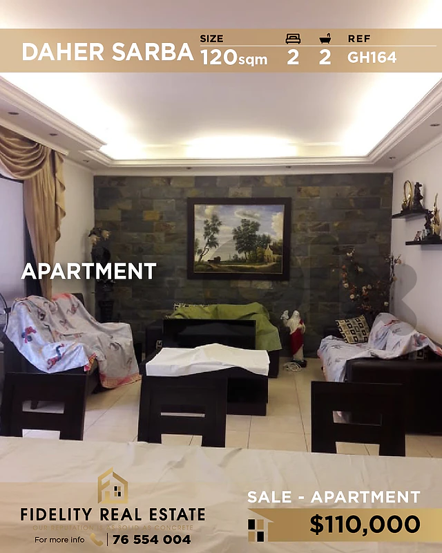 Apartment for sale in Daher Sarba GH164 شقة للبيع في  ضهر صربا
