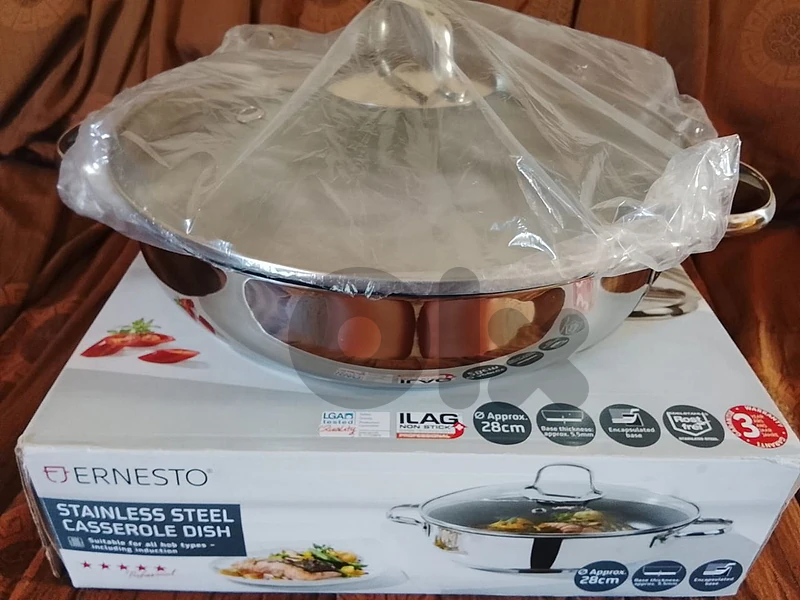 Ernesto Stainless Steel Casserole Dish – Induction Compatible