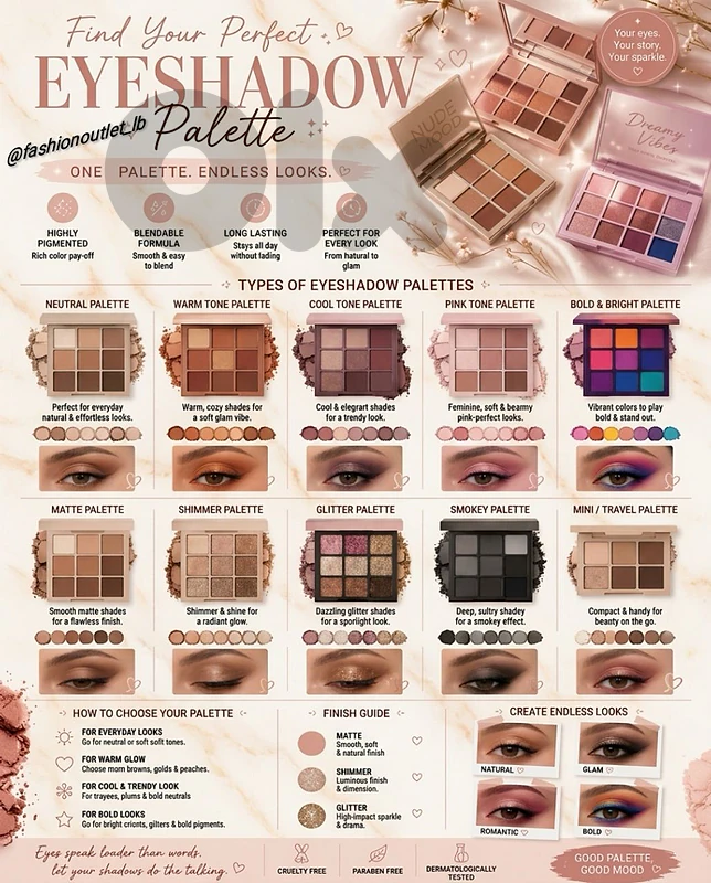 FARMASI EYESHADOW PALETTE GUIDE