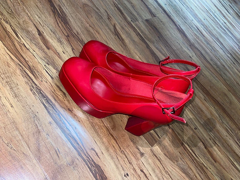 Red Platform Heels