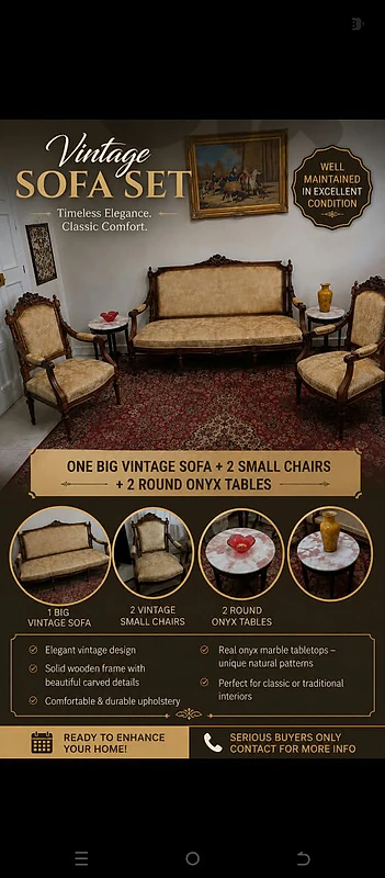vintage living room with