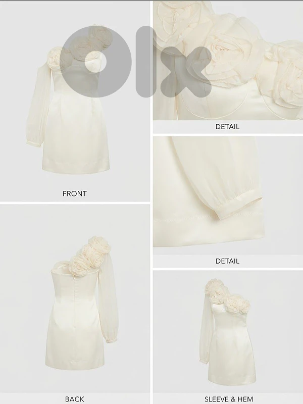 off white short dress size 36