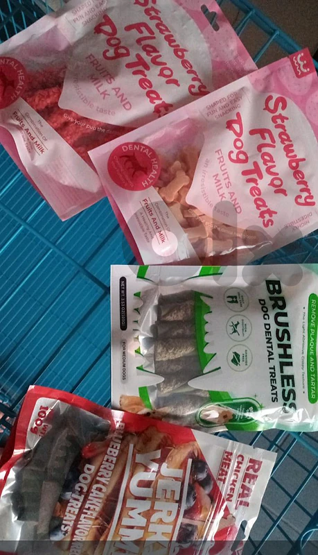 cat & dog food (treats/dental treats) 6 for 13$