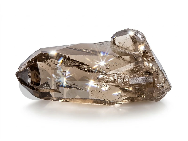 هذه العينة عبارة عن بلورة كوارتز مدخن (Smoky Quartz) طبيعية خام
