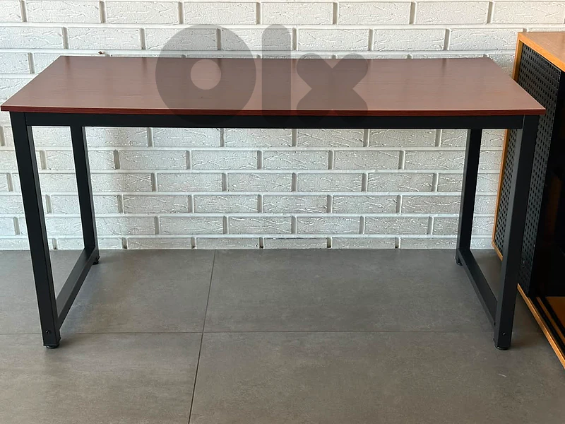 Wooden desk and office chairs