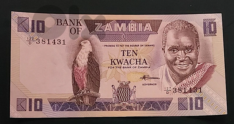 Zambia 10 Kwacha 1986 President K. Kauanda