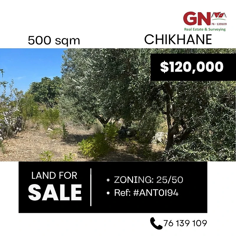 Land in Chikane 500m² ONLY for 120K في شيخان