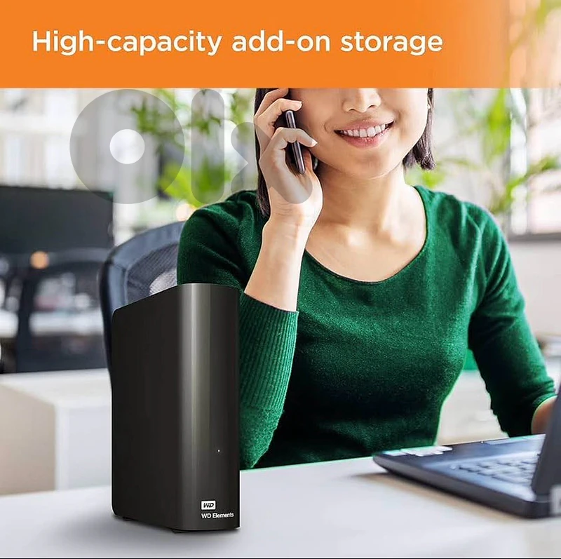 WD 16TB Elements Desktop External Hard Drive, USB 3.0